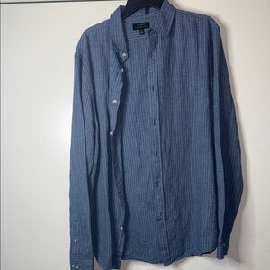 Banana Republic Men's Blue Plaid Button Down Shirt